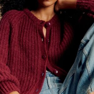ISO- Sezane Burgundy Emille Cardigan